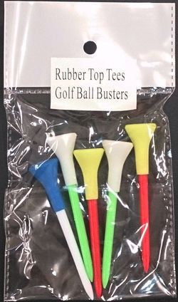 Rubber Top Tees - Bag of 5